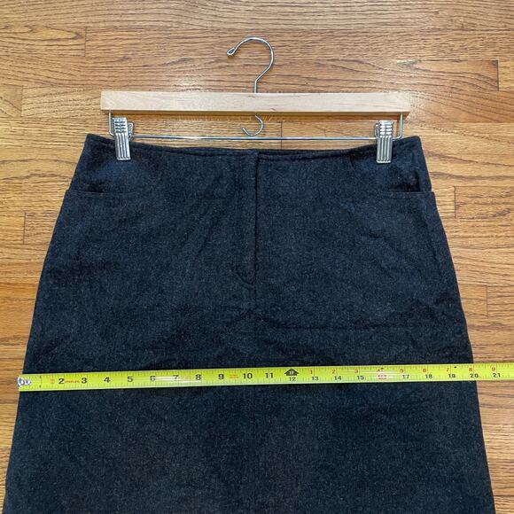 American Eagle Wool Blend Mini Skirt Sz 8 Dark Gray Lined Pockets EUC - Picture 7 of 9